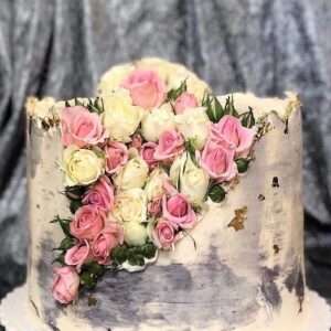 Торт «Розы в мраморе»